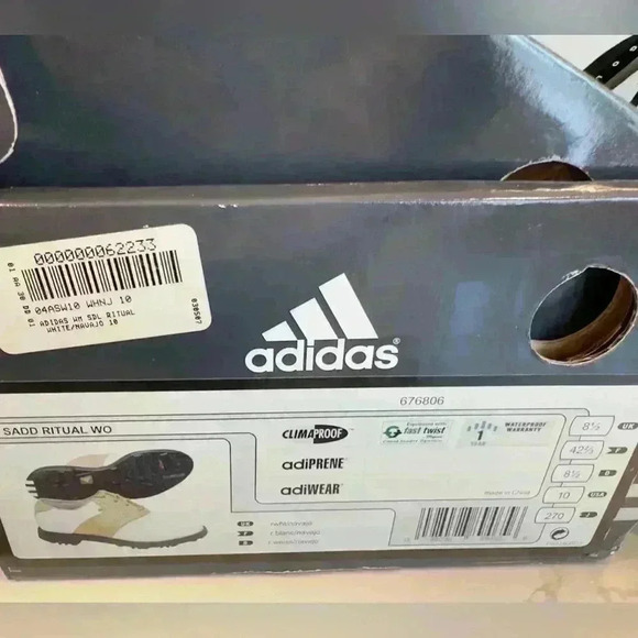 NWT - Adidas Women's Tan & White SADD Ritual Saddle Golf Shoes (Size 10) - Picture 4 of 10